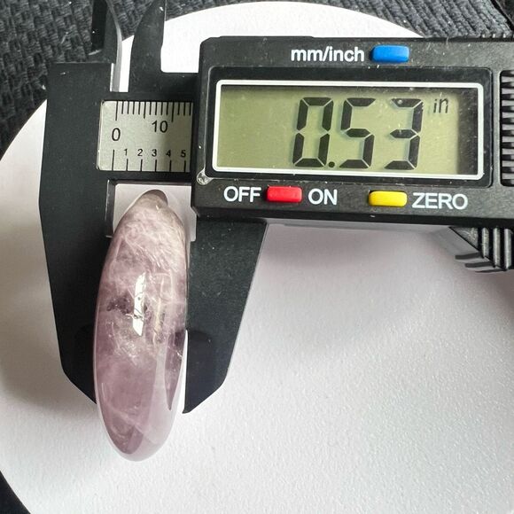 Amethyst Crystal Crescent Moon Carving Meditation Stone - Picture 6 of 9